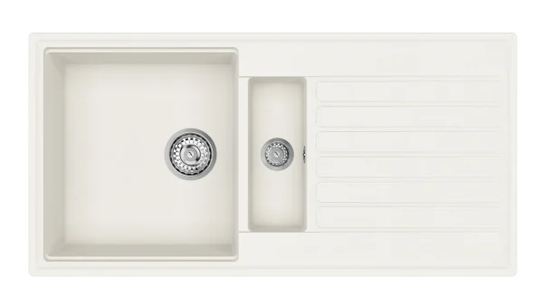 115380002 - Cliff 60 B-TQ 1½B 1D BEYAZ TEQUARTZ EVİYE