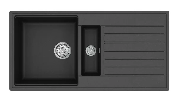115380001 - Cliff 60 B-TQ 1½B 1D SİYAH TEQUARTZ EVİYE