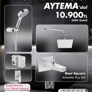 ARTEMA ROOT SQUARE ANKASTRE BANYO DUŞ SETİ